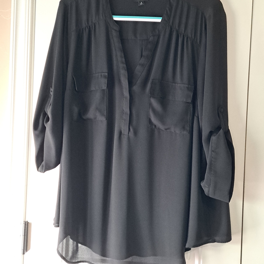 Torrid Black V-Neck Blouse
